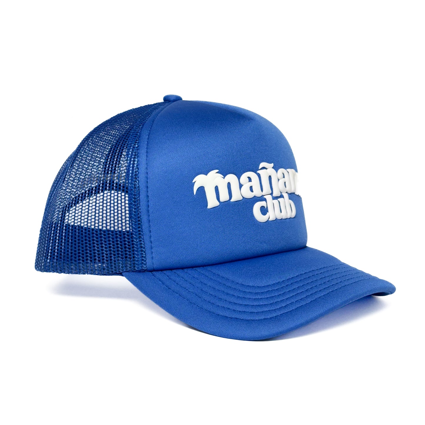 Mañana Club logo trucker hat - Blue