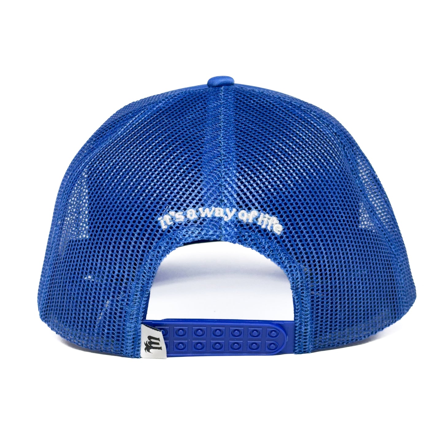 Mañana Club logo trucker hat - Blue