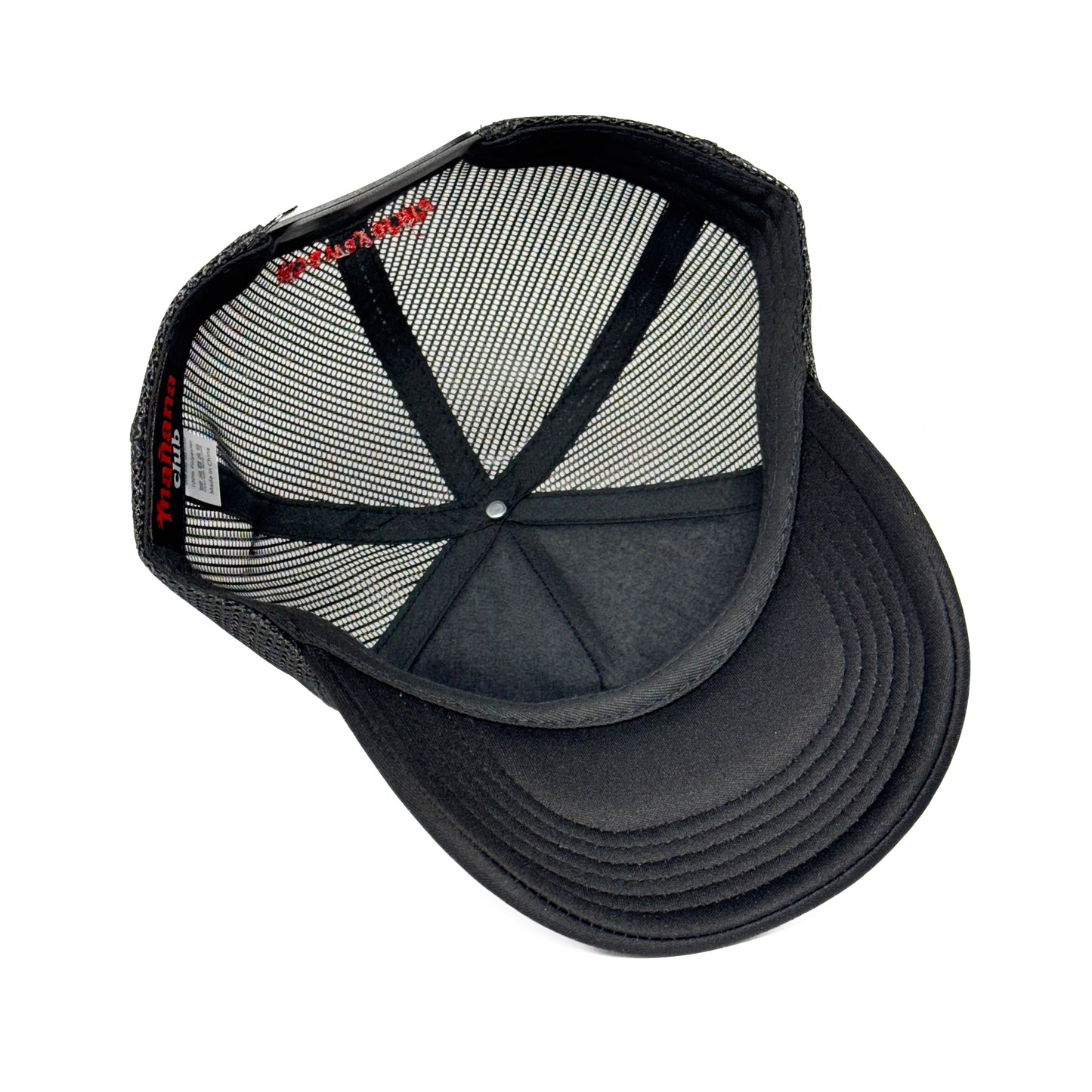 Mañana Club logo trucker hat - black / white
