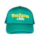 Mañana Club logo trucker hat - green
