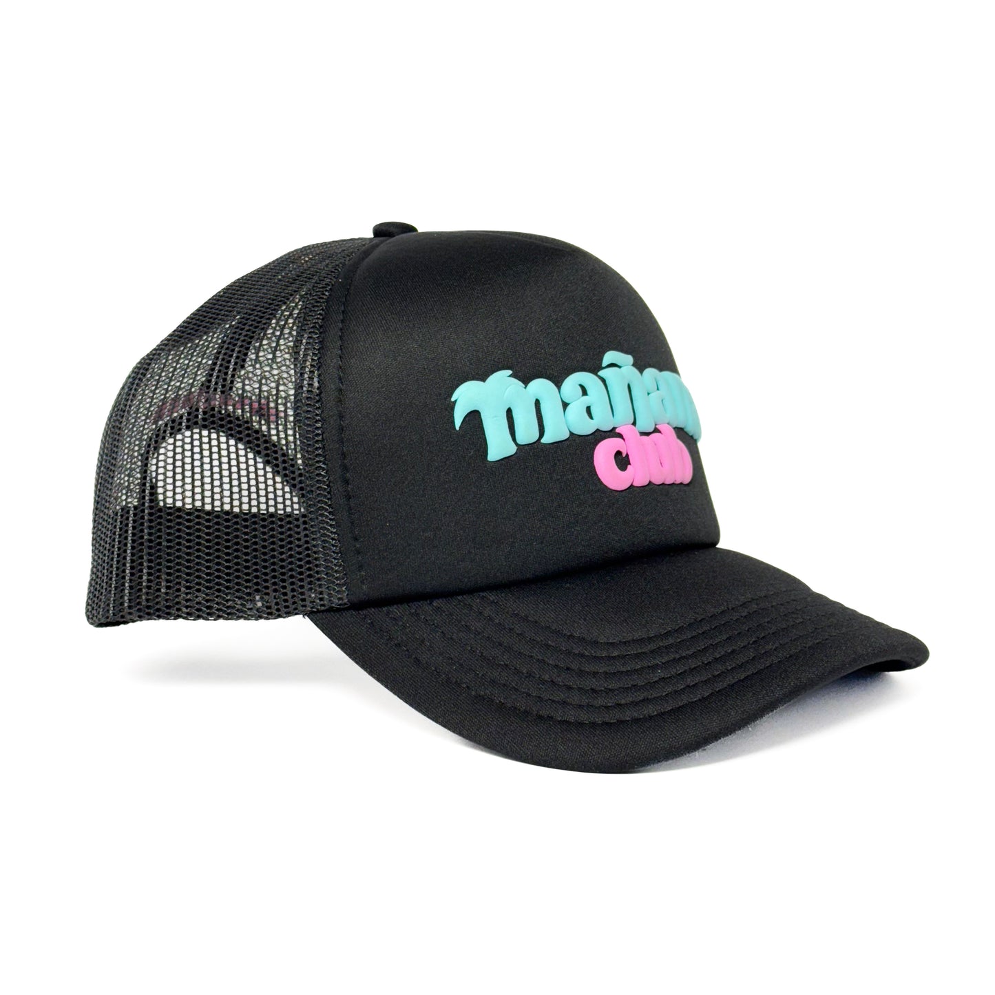 Mañana Club logo trucker hat - Black