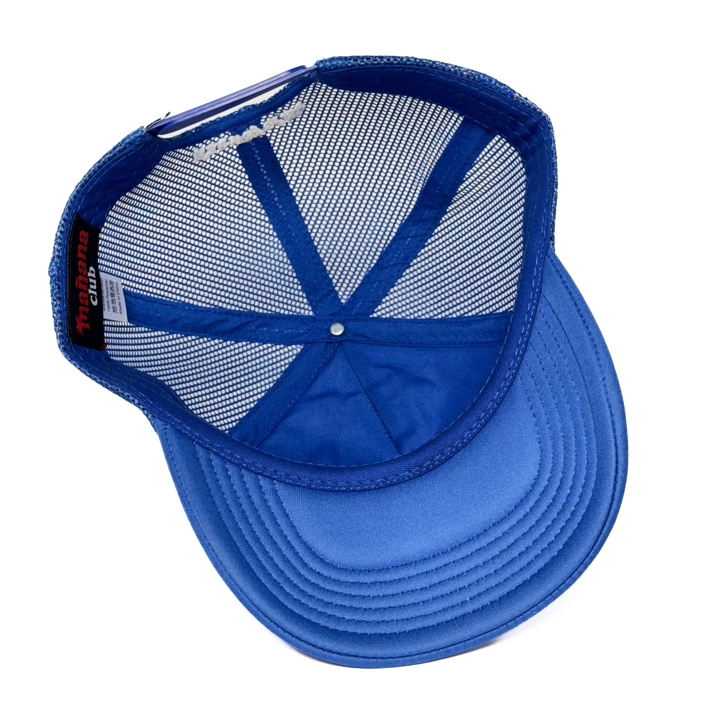 Mañana Club logo trucker hat - Blue