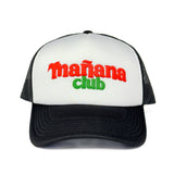 Mañana Club logo trucker hat - black / white