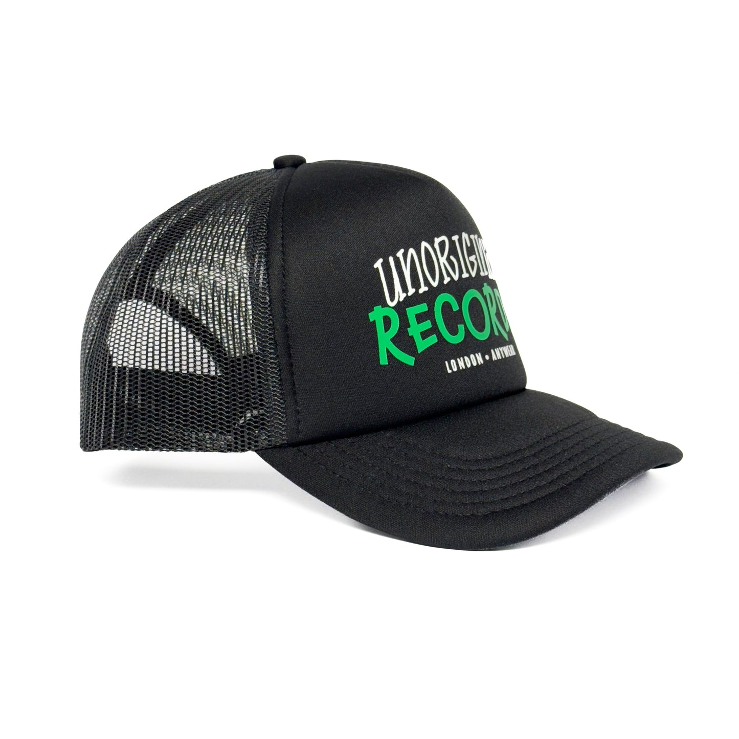Unoriginal 'Records' Trucker Hat - Black