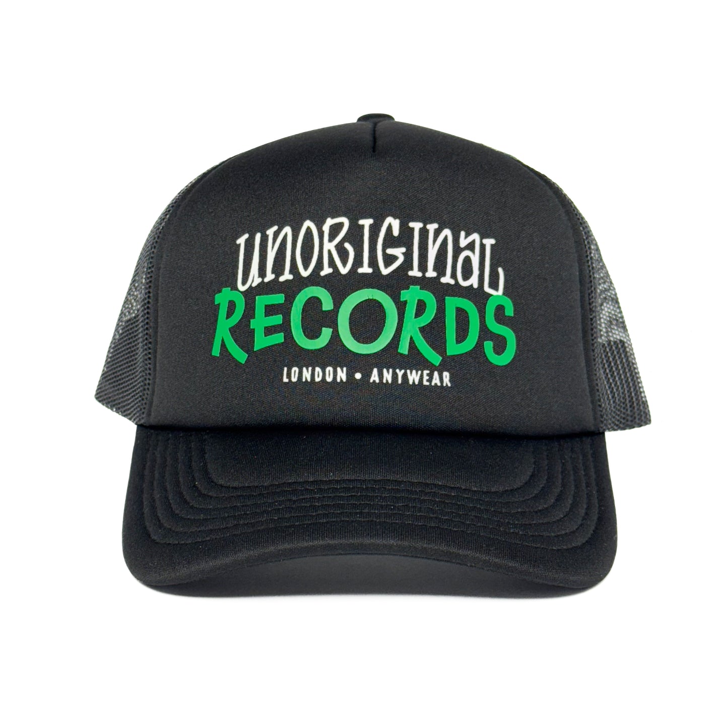 Unoriginal 'Records' Trucker Hat - Black