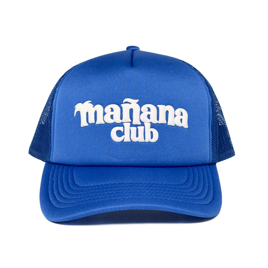 Mañana Club logo trucker hat - Blue