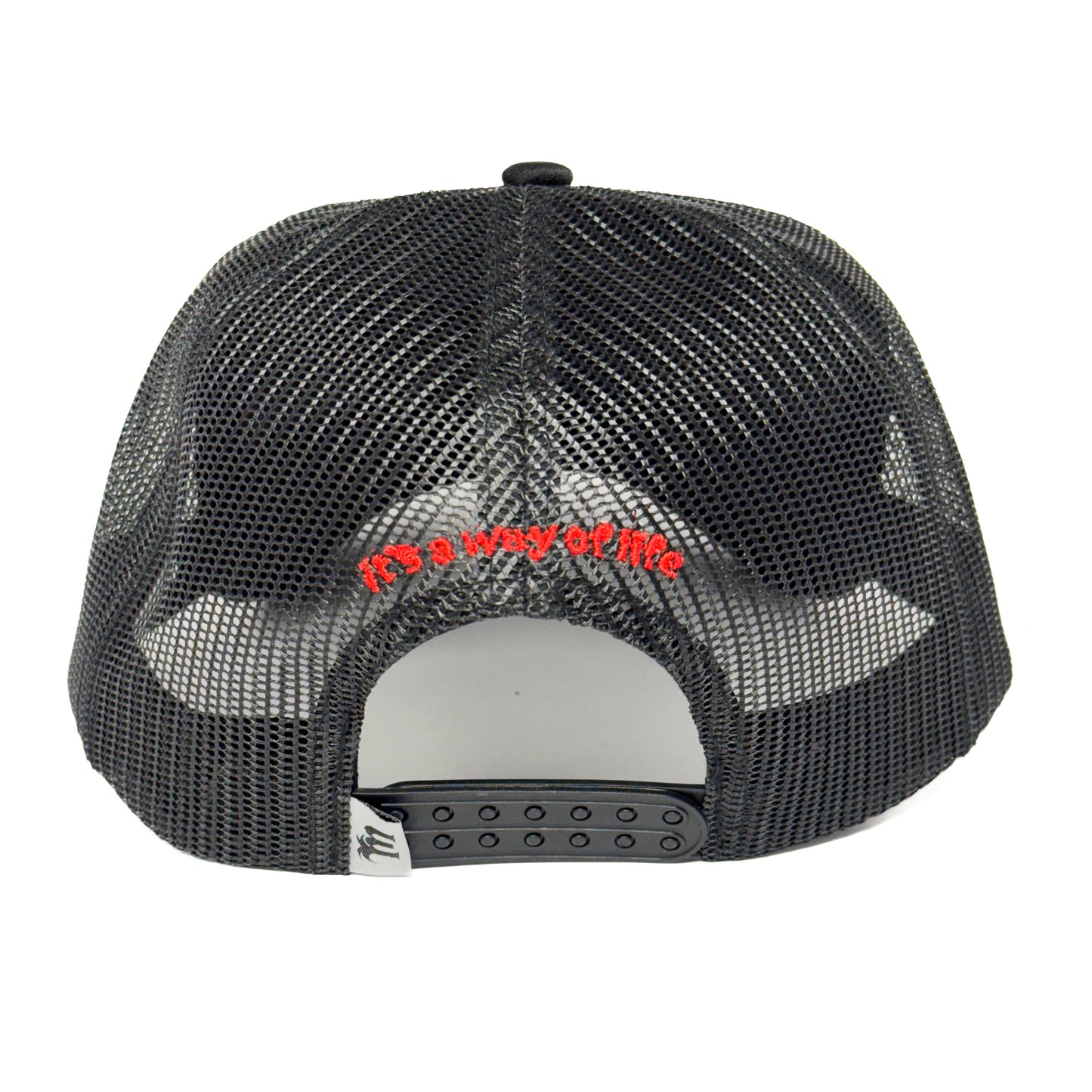 Mañana Club logo trucker hat - black / white
