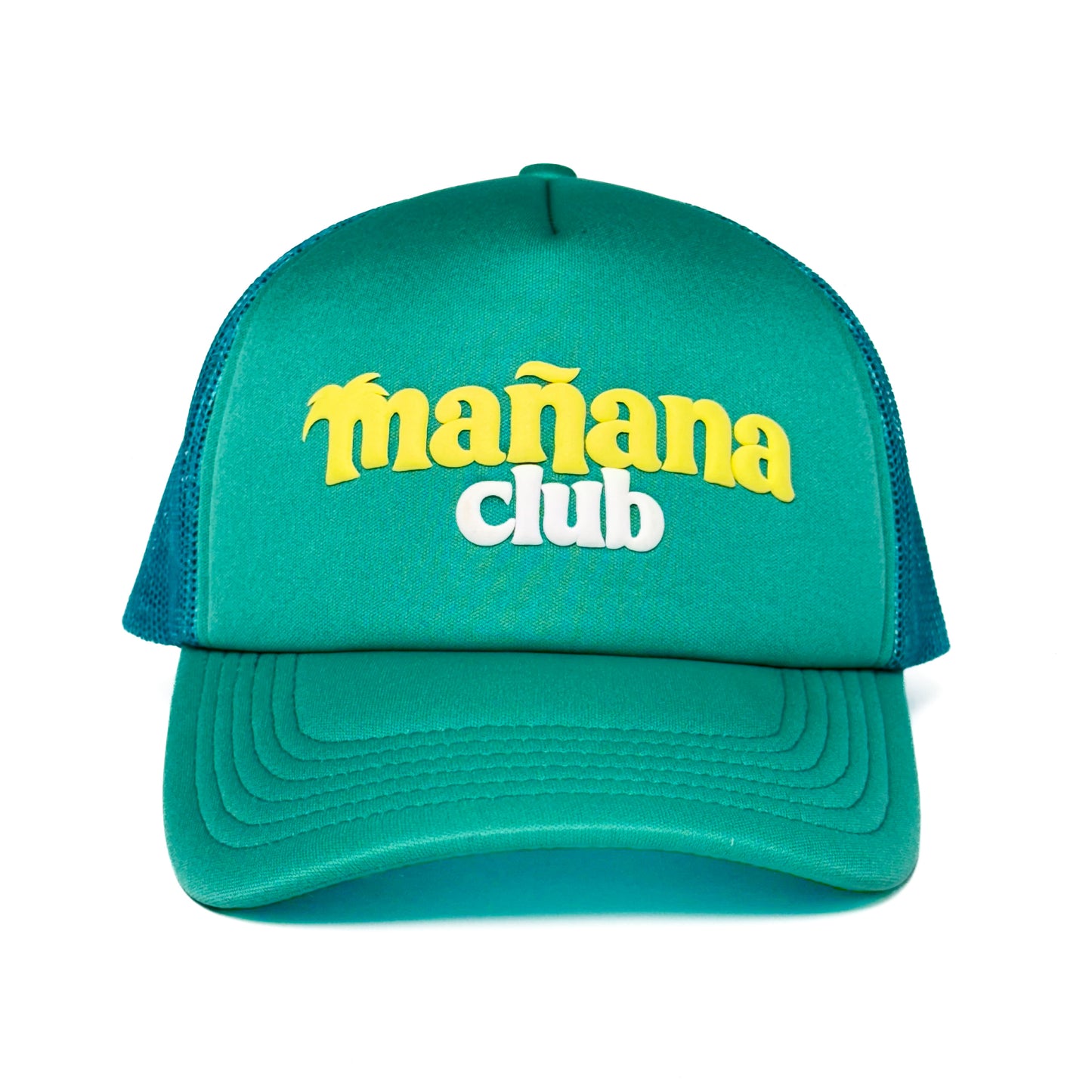 Mañana Club logo trucker hat - green