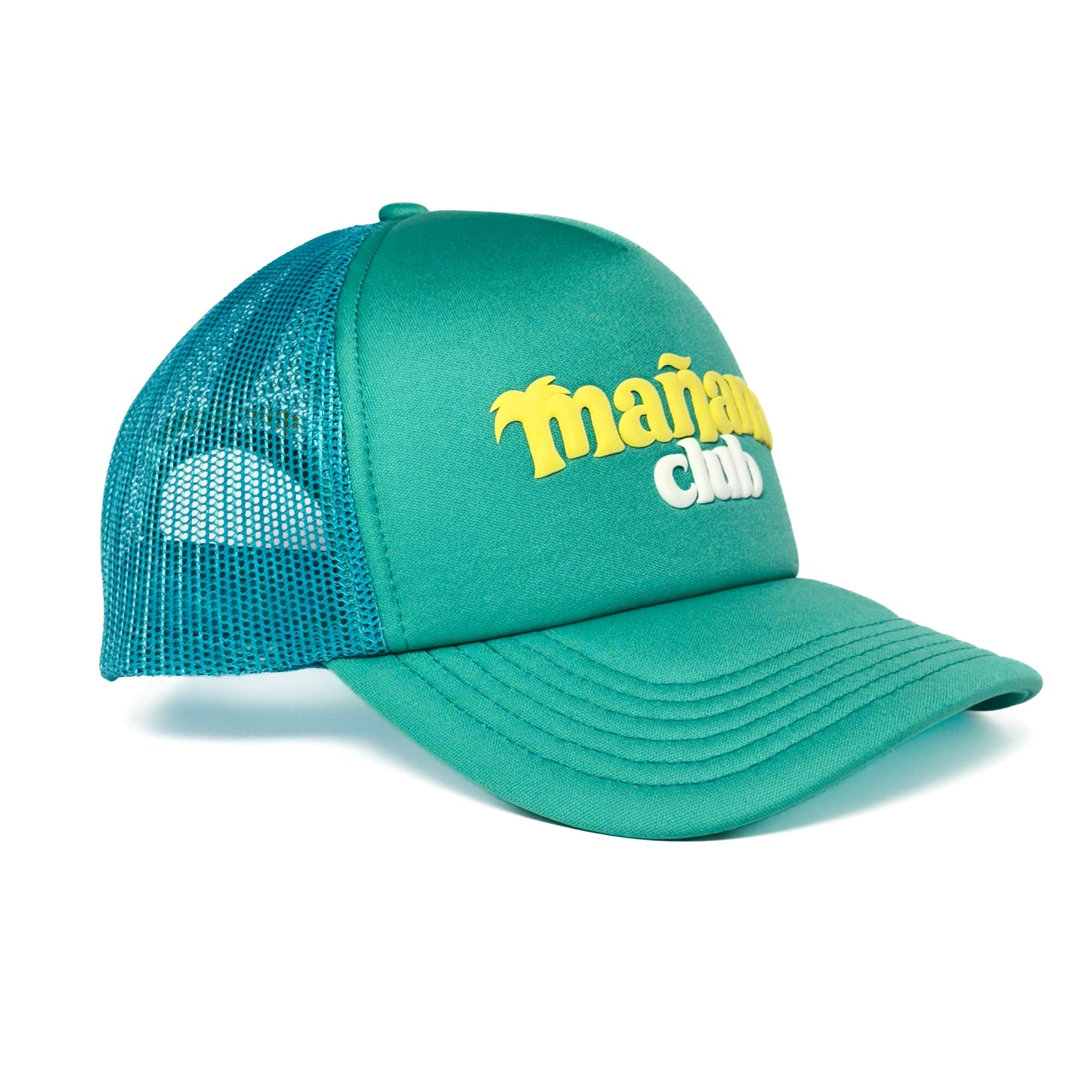 Mañana Club logo trucker hat - green