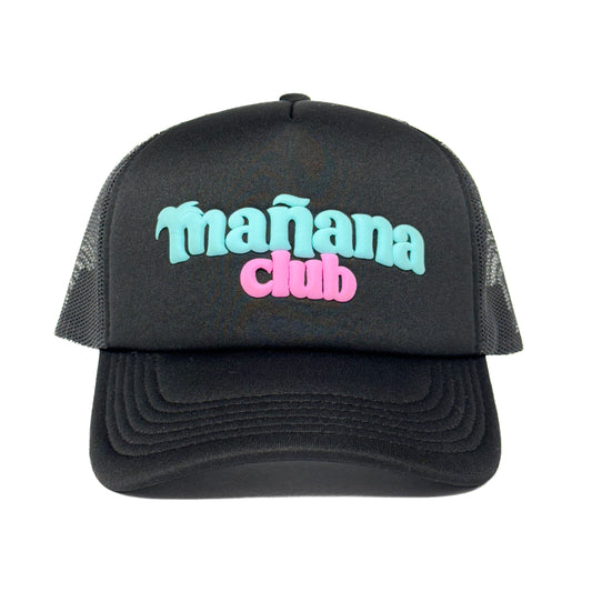 Mañana Club logo trucker hat - Black